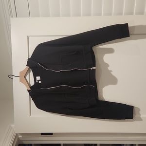 Black cropped hoodie